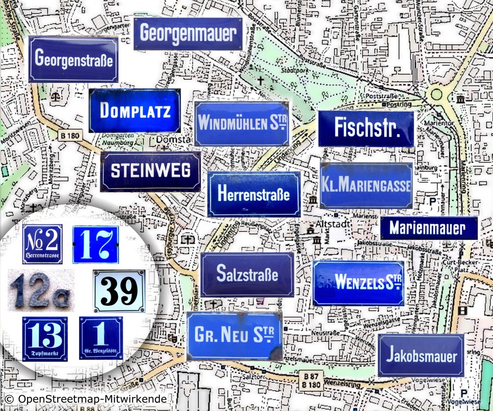 Straßen Hausnummern